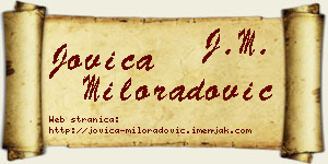 Jovica Miloradović vizit kartica